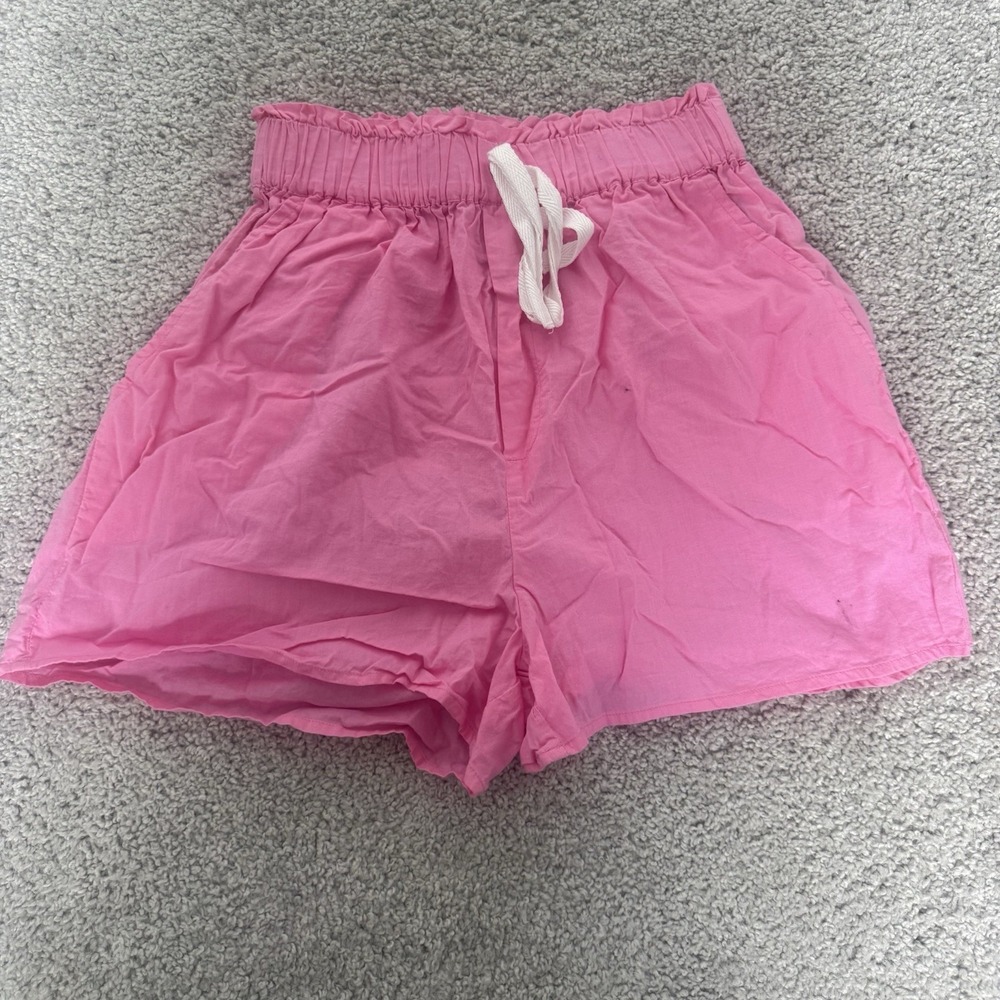 Primark Pink Cotton Pajama Shorts Size-XS